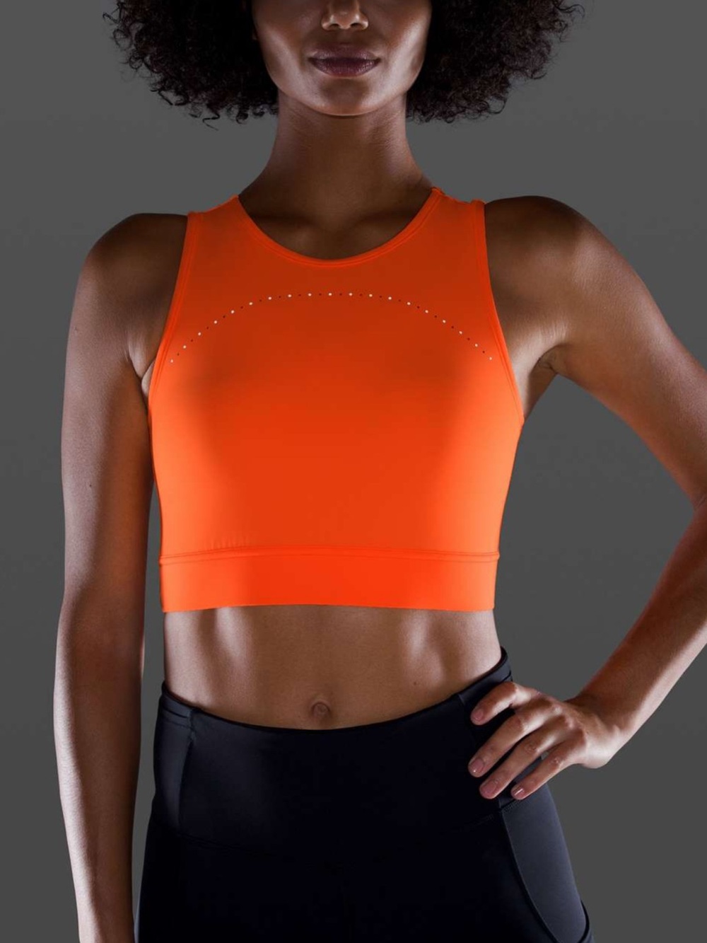 NWOT Lululemon Hotty Hot Cropped Tank HIGHLIGHTER ORANGE SIZE 2